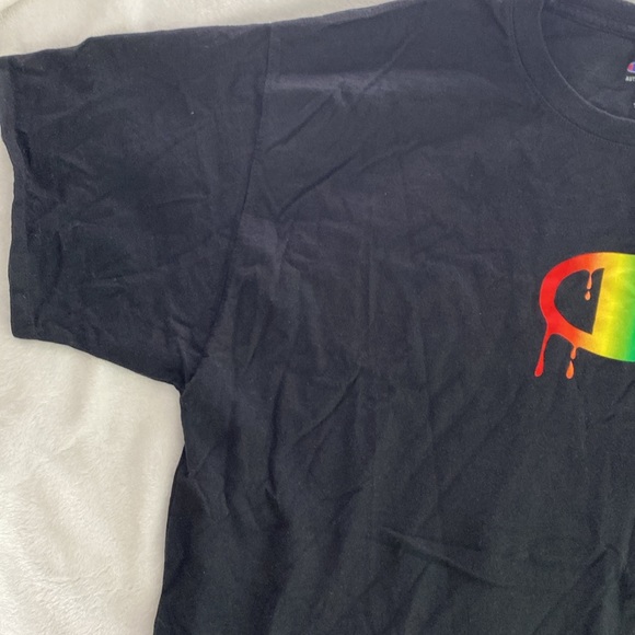 Champion rainbow logo black t-shirt - Picture 4 of 15